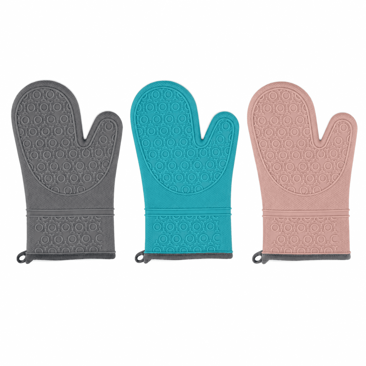 Long Silicone Oven Glove, Heat Resistant with Cotton Lining (29×18.5 cm)