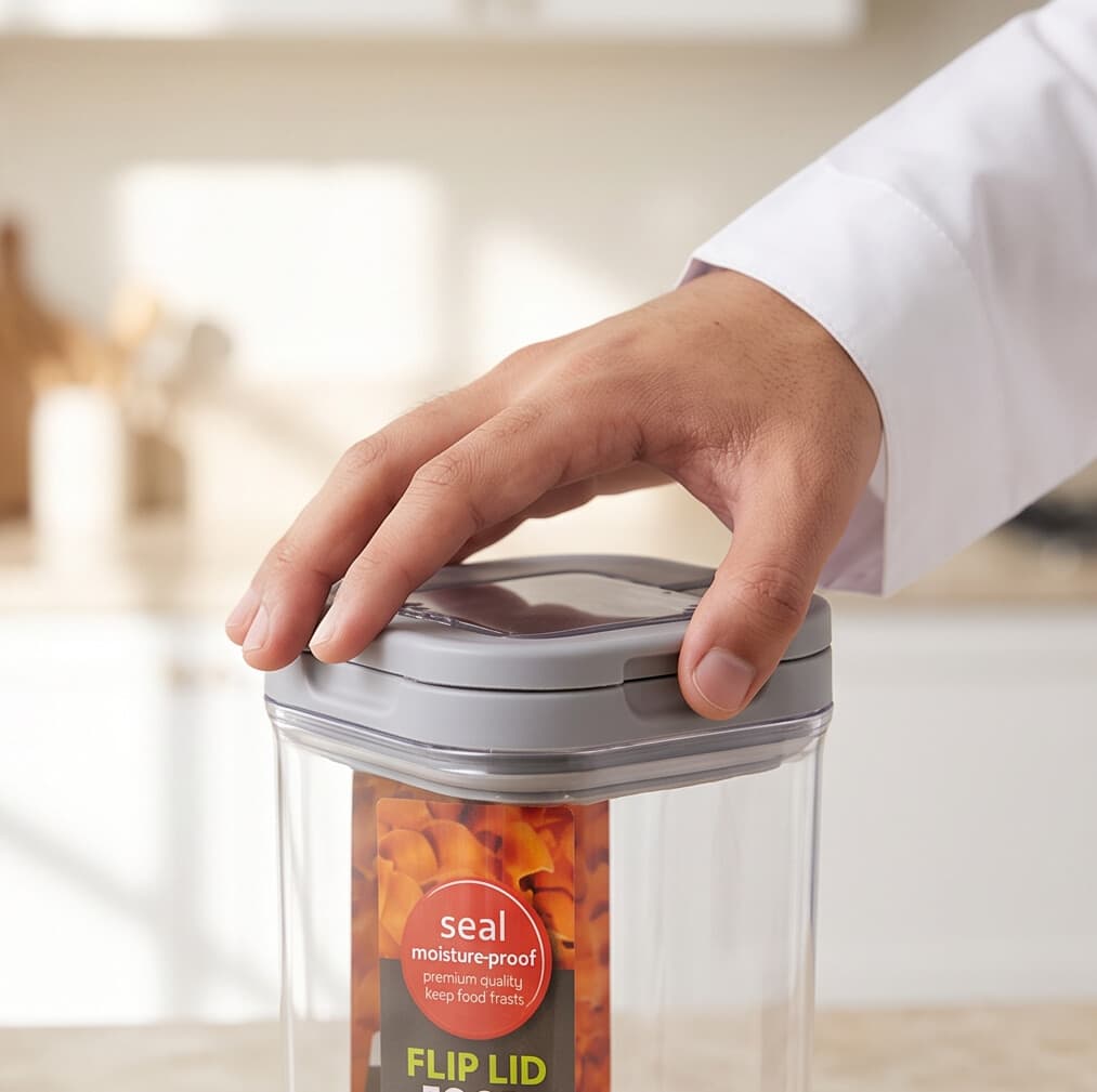 Airtight Food Storage Container Set - 3 Pieces - Gray 4